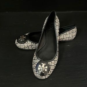 Tory Burch black and white flats.